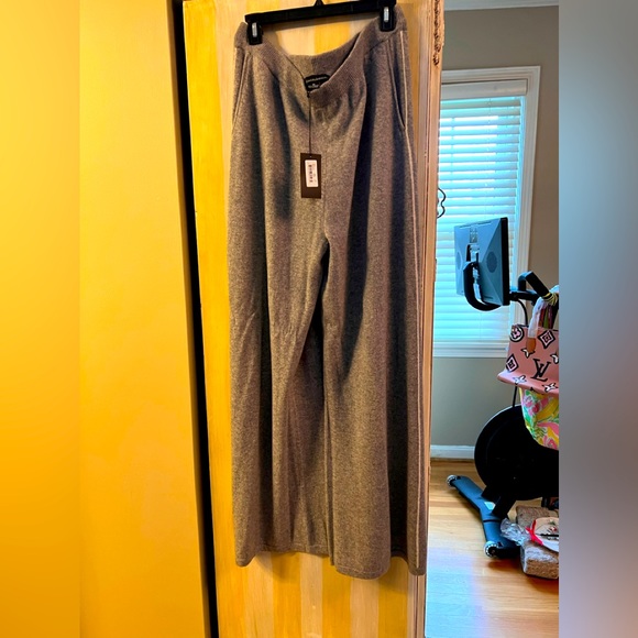 NWT Sofia Cashmere wide leg Lounge trousers / Grey XL - Picture 4 of 13